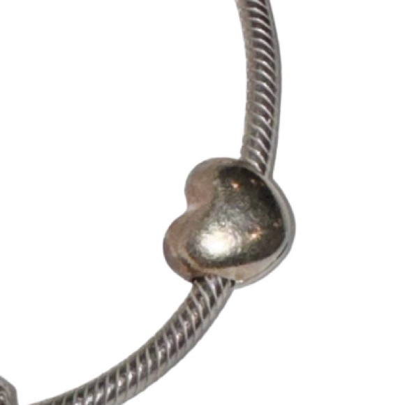 Pandora Moments Hearts clasp snake chain bracelet ST LUCIA CHARM - Picture 6 of 12